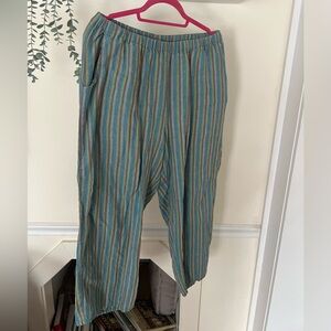 Flax striped floods size medium 100% linen